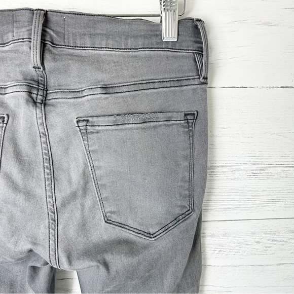 Frame Denim Le Skinny de Jeanne in Grey Shred Stretch Mid Rise 26 - Picture 6 of 11